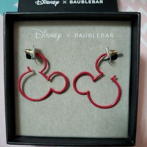 Disney x Baublebar Mickey hoop earrings